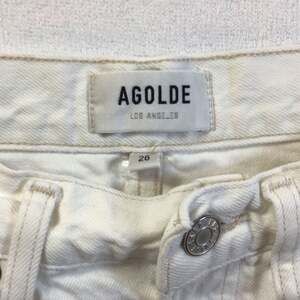 AGOLDE Parker High Rise Relaxed Denim Shorts White 26 Y2K